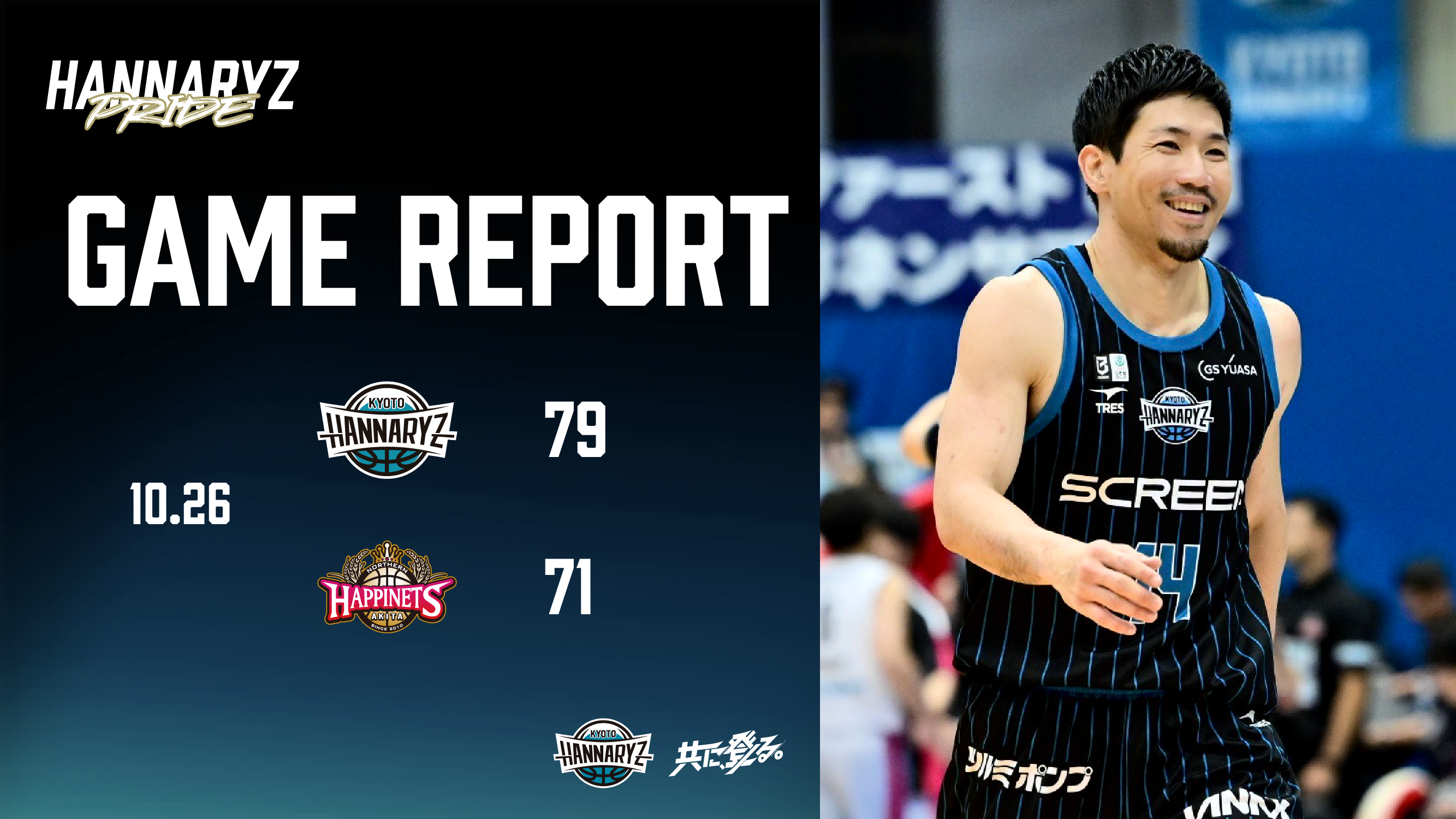 #039 GAME REPORT 10/26 vs 秋田ノーザンハピネッツ